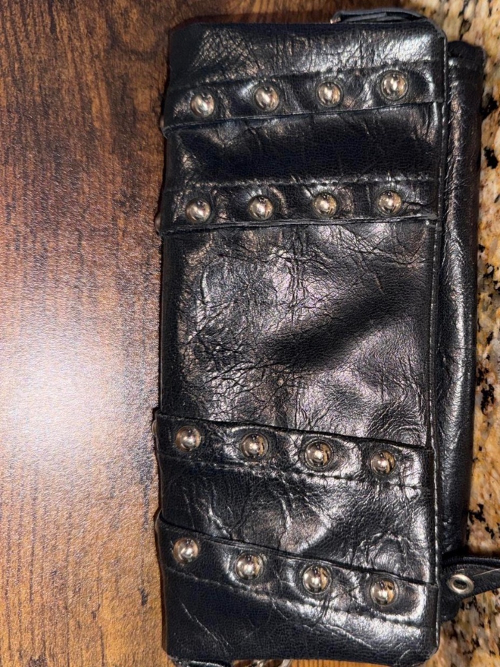 Legit Y2K Black Vinyl Clutch